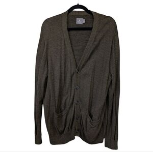 Vintage Hawkings McGill Dark Heathered Green Button Front Cardigan XL